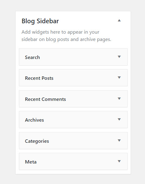 WordPress sidebar