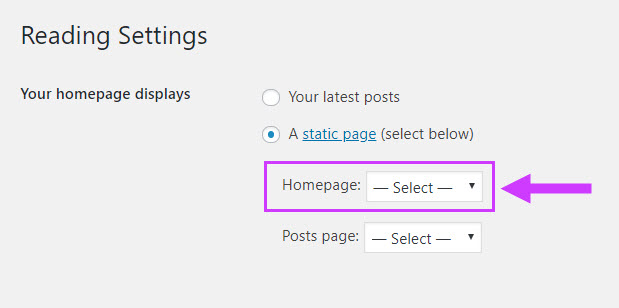 WordPress settings